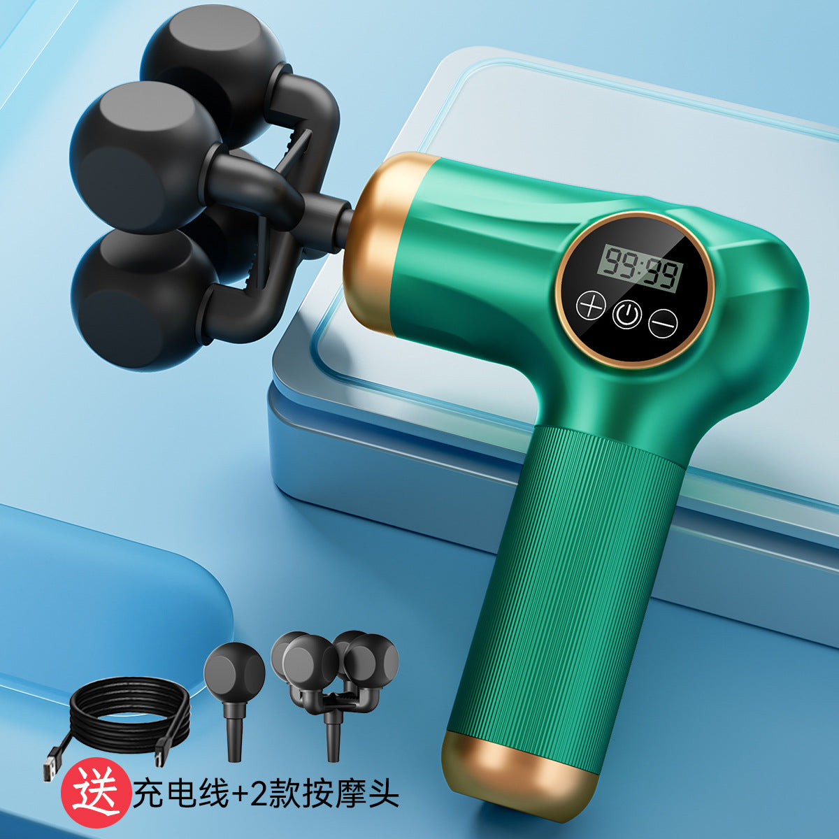 Electric Muscle Massage Gun with Multiple Attachments