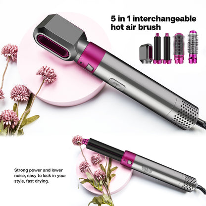 5-in-1 Hair Dryer Curling Iron Straightener with Negative Ion