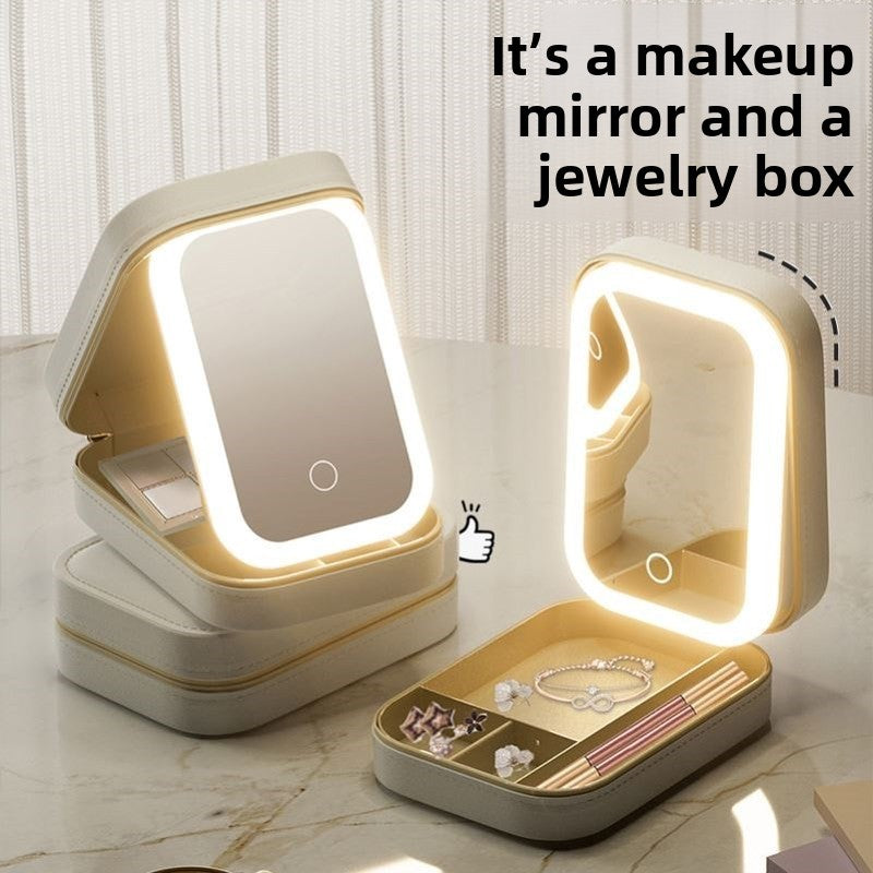 Portable Folding Lighted Makeup Mirror