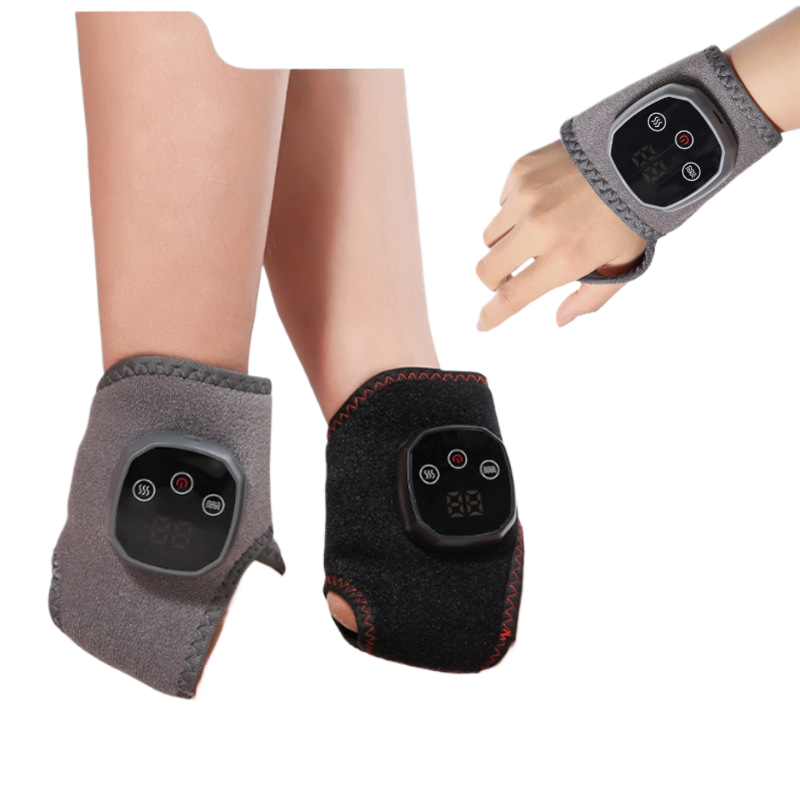 An ankle heat therapy and massage device