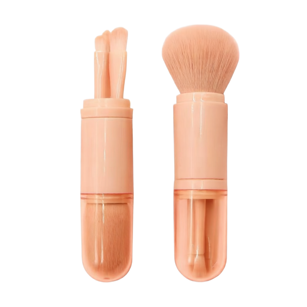 Portable 4-in-1 Telescopic Makeup Brush Set