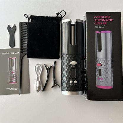 Rechargeable Wireless Hair Curling Iron