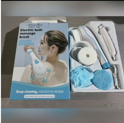 Electric massage long-handled full-body bath brush