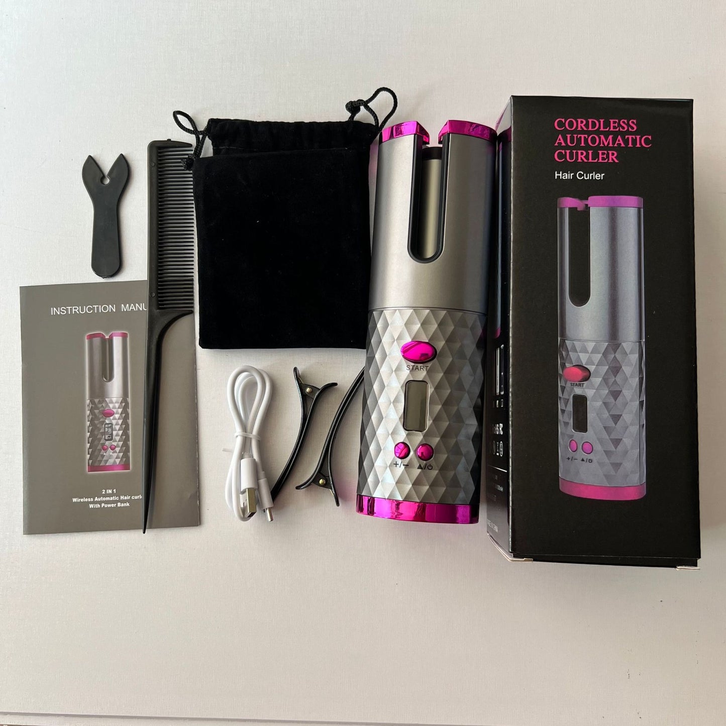 Rechargeable Wireless Hair Curling Iron
