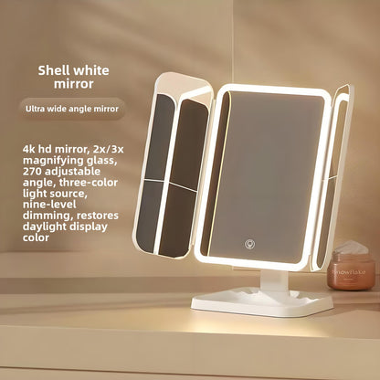 Desktop dressing and beauty mirror