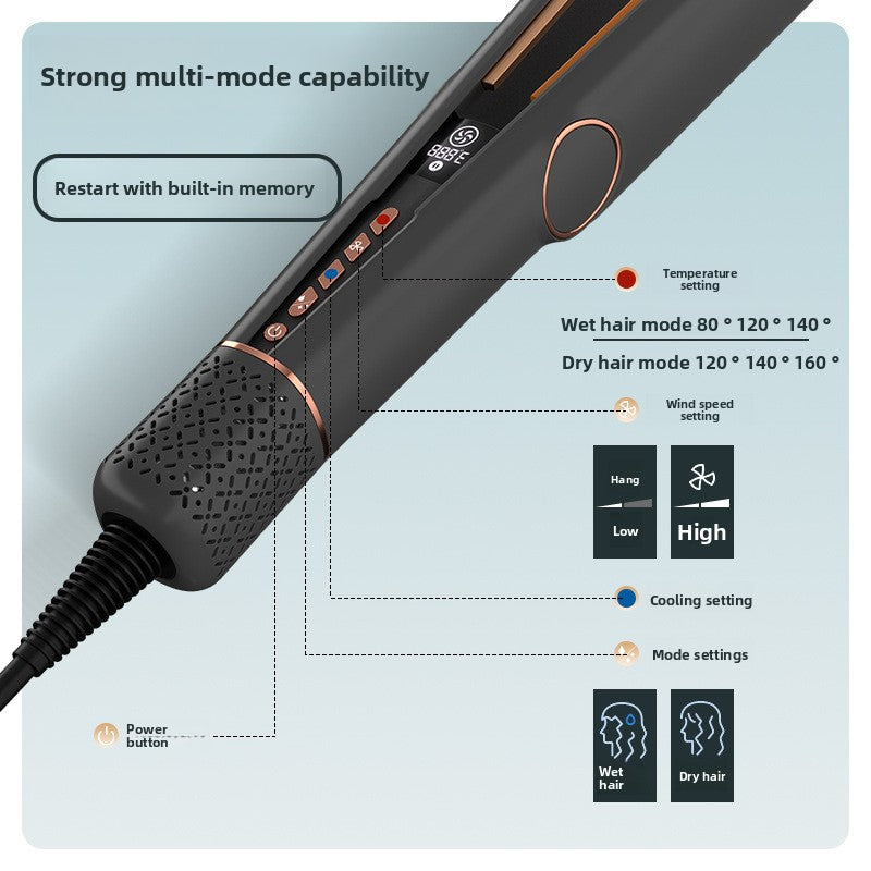 High-speed hair straightener with cool air setting