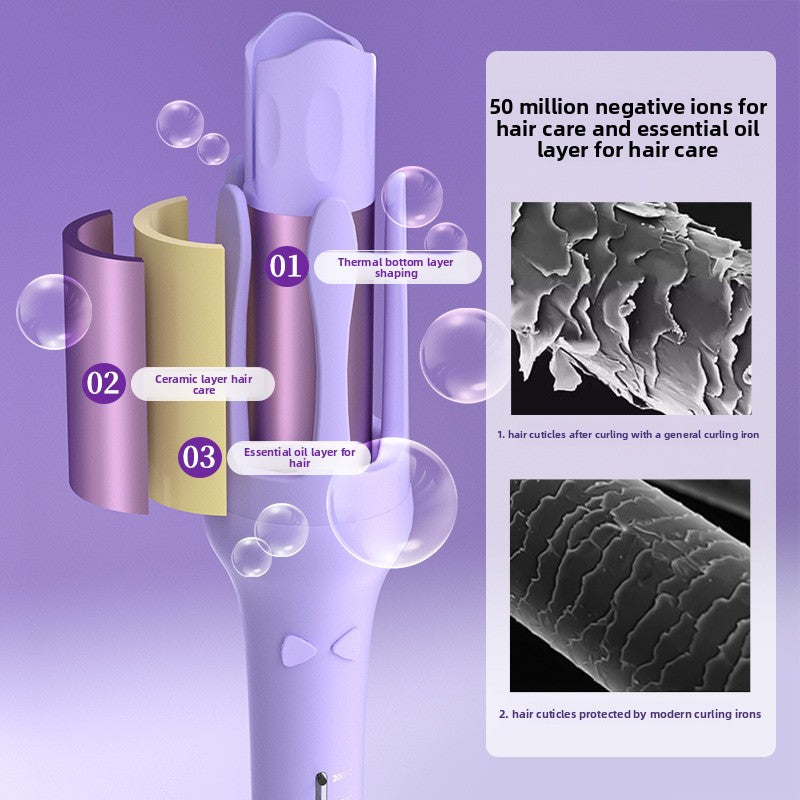 Fully automatic lazy person's hair curling iron