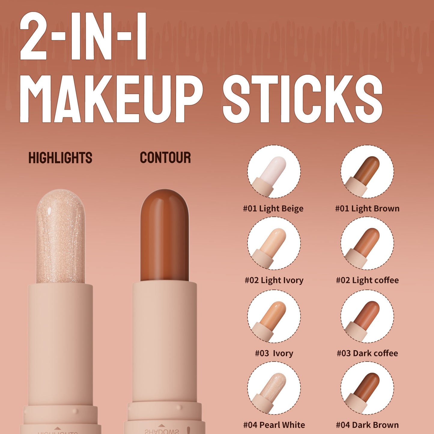Makeup Three-dimensional Face Double-head Fit Stick