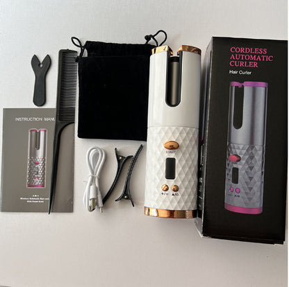 Rechargeable Wireless Hair Curling Iron