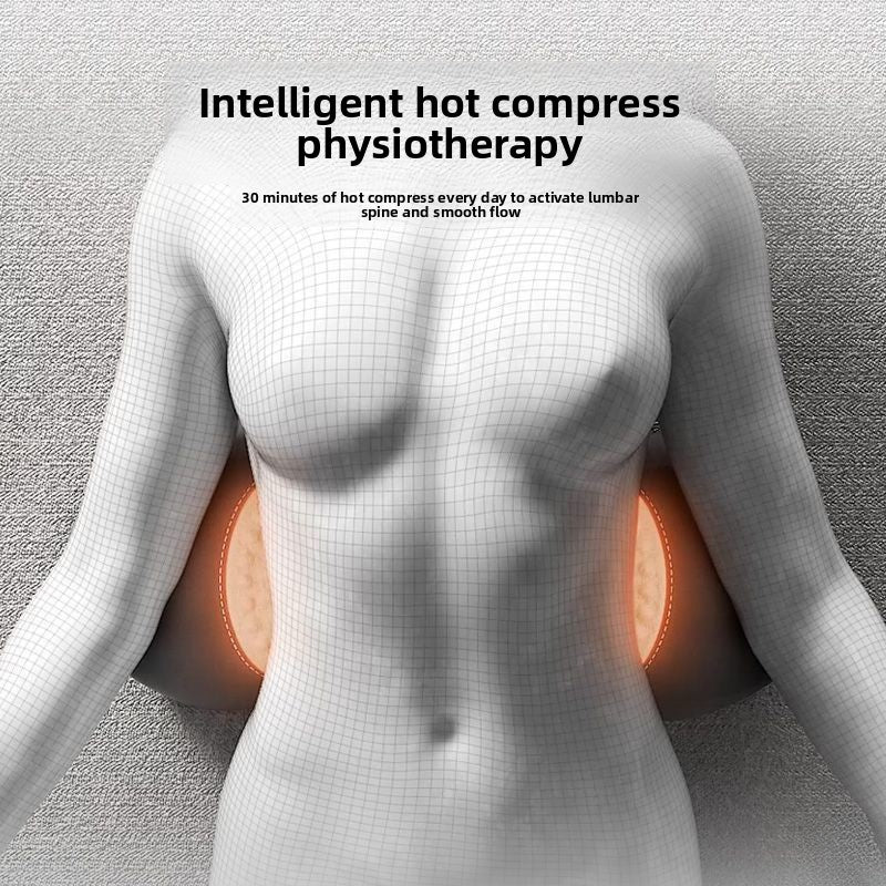 Ergonomic Lumbar Pillow with Heating and Massage
