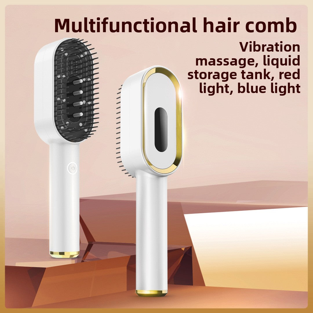 Electric liquid-guiding massage comb