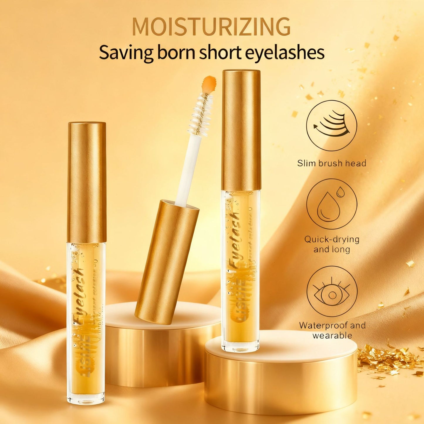 Eyelash serum for naturally set, long-lasting, and smudge-proof lashe eye makeup