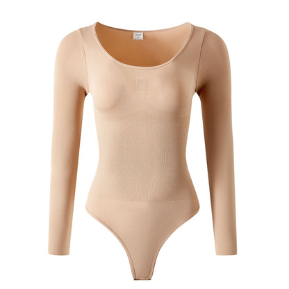 Long-sleeve shapewear bodysuit for women