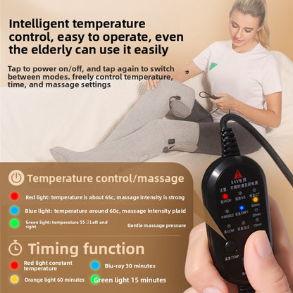 Red light therapy and hot compress for leg care