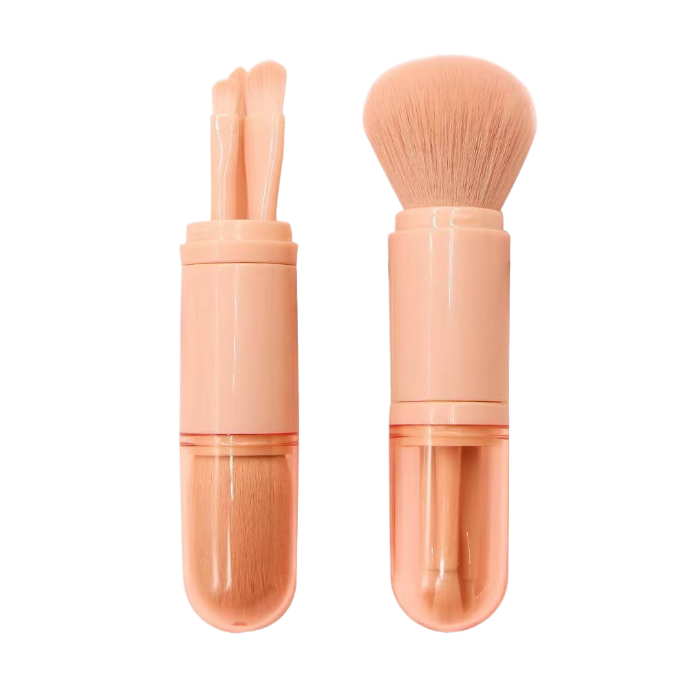 Portable 4-in-1 Telescopic Makeup Brush Set