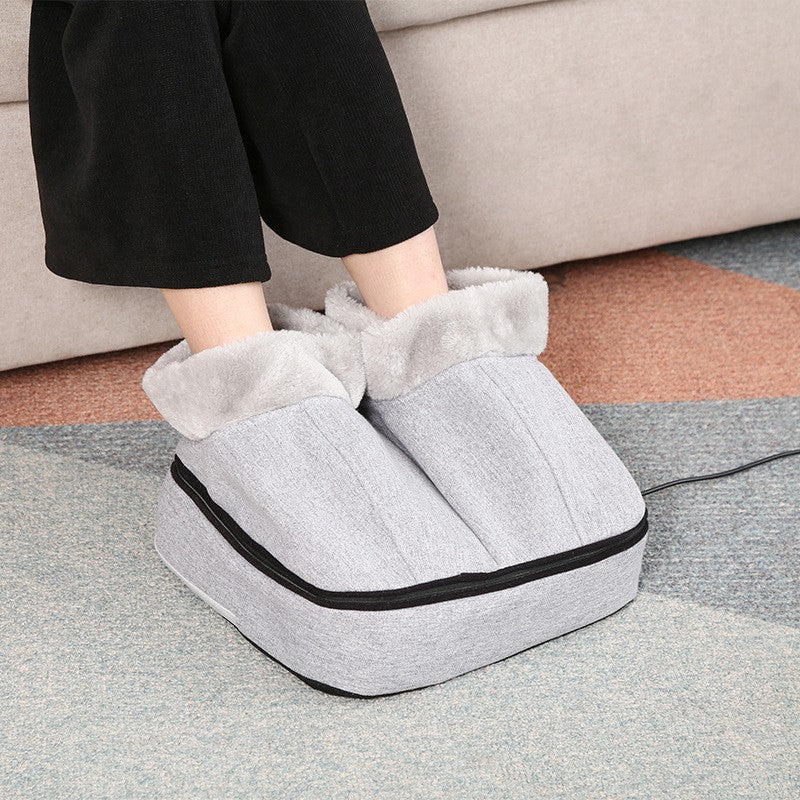 Heated massage boot foot warmers with multiple functions