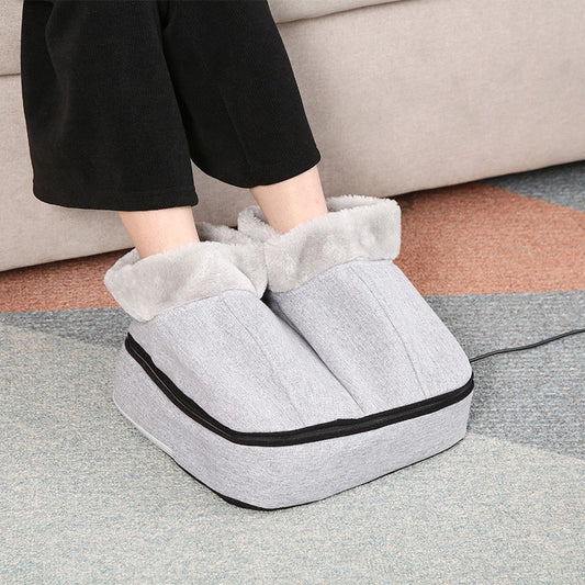 Heated massage boot foot warmers with multiple functions
