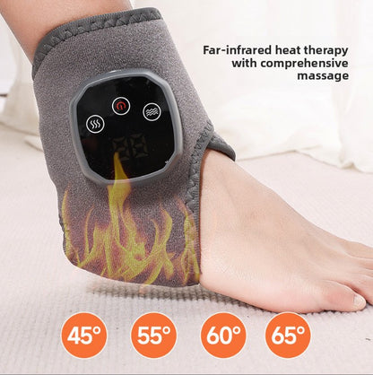 An ankle heat therapy and massage device