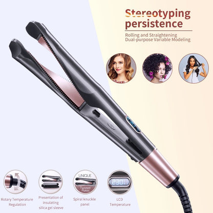 Electric heating spiral hair curling iron