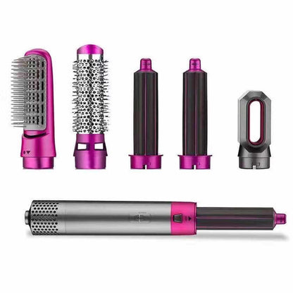 5-in-1 Hair Dryer Curling Iron Straightener with Negative Ion