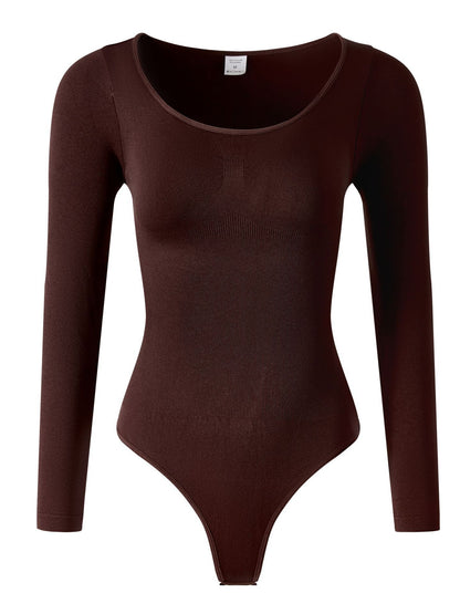 Long-sleeve shapewear bodysuit for women