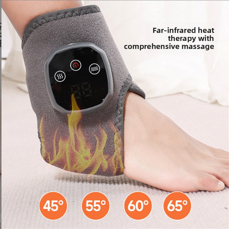 An ankle heat therapy and massage device