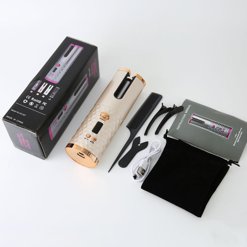 Rechargeable Wireless Hair Curling Iron